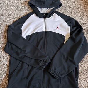 Jordan Black and White Zip-Up Hoodie
